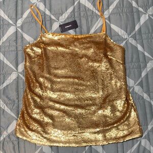 Gold Sequin Camisole Top